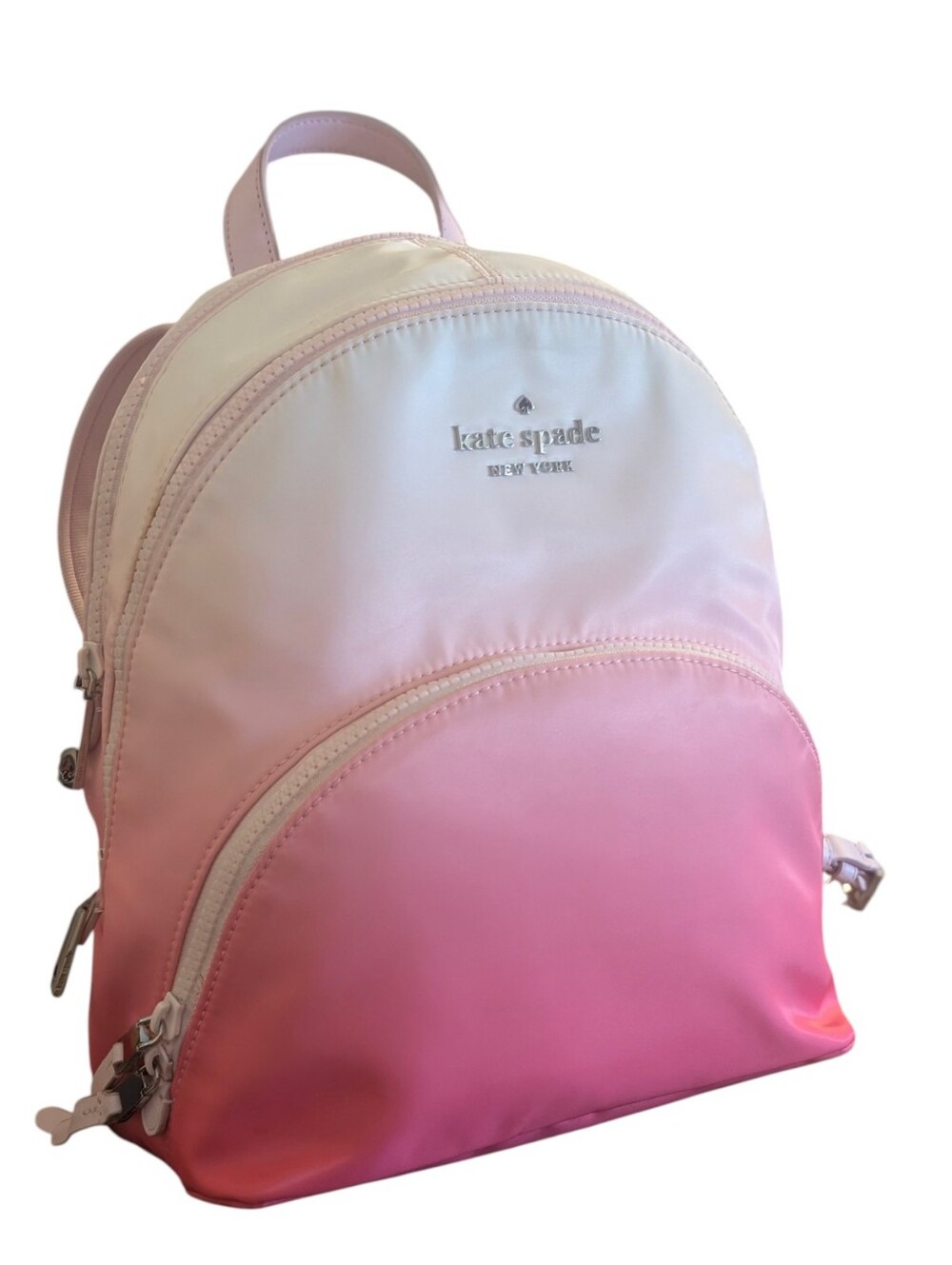 New Kate Spade ♠️ Karissa Nylon Medium Backpack Pink & White ombré